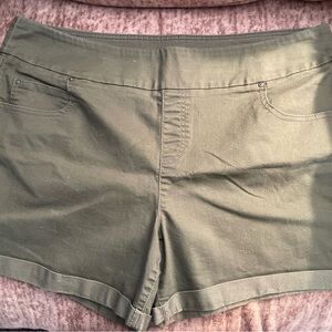 Time & Tru Army Green Shorts Denim Shorts Size 20 XXL